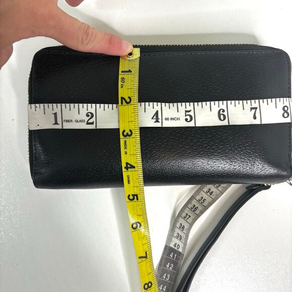 Kate Spade Black Leather Double Zip Wallet Wristlet - Picture 9 of 9